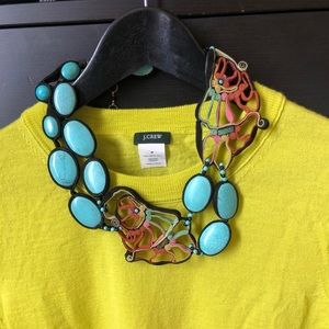 Alicia Piller turquoise suede statement necklace